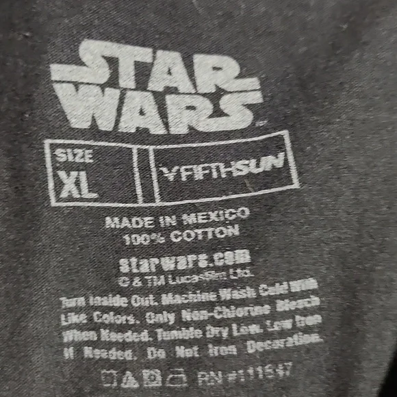 STAR WARS Black Graphic T-Shirt Size XL - Picture 3 of 5